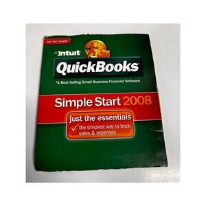 Intuit QuickBooks Simple Start 2008 Just the Essentials Small Business Software